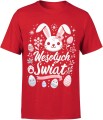 Wielkanoc Wielkanocna Wesołych Świąt z zającem pisankami Męska koszulka 
