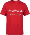 No Pain No Gain treningowa na siłownie Męska koszulka czerwona 