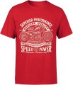 Vintage Retro Motocykl Męska koszulka czerwona 