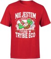 Nie jestem leniwy tylko w trybie eco eko zółw z żółwiem Męska koszulka 