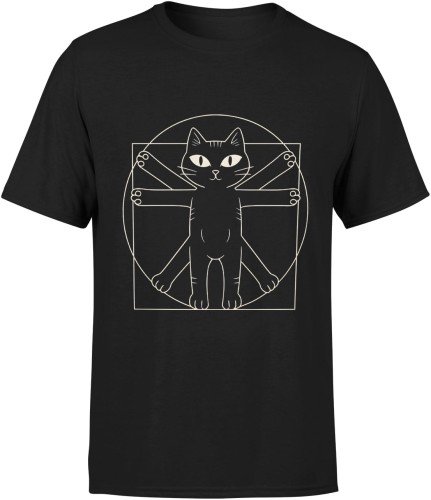 Koci Leonardo Da Vinci Męska koszulka 