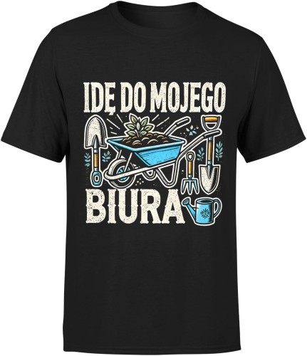 Idę do mojego biura ogród Męska koszulka 