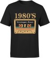 Lata 80 Męska Retro Kaseta Oldschool Muzyka 1980s Męska koszulka 