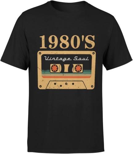 Lata 80 Męska Retro Kaseta Oldschool Muzyka 1980s Męska koszulka 