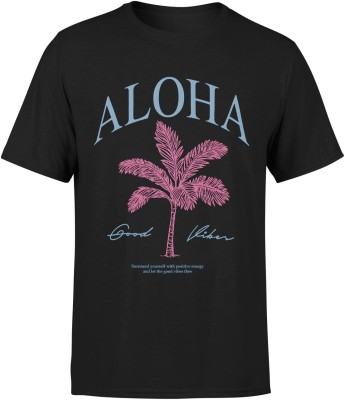 Aloha Wakacyjna Plażowa Palma Surfing Hawajska Męska koszulka