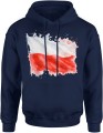 Flaga Polski Męska bluza z kapturem 