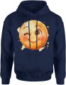 Emoji Buźka Uśmiech Radosna Pozytywna Męska bluza z kapturem 