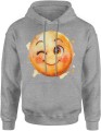 Emoji Buźka Uśmiech Radosna Pozytywna Męska bluza z kapturem 
