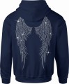 Skrzydła na plecach z tyłu Męska bluza z kapturem 