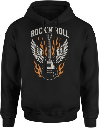 Rock And Roll Męska bluza z kapturem 