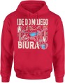 Idę do mojego biura ogród Męska bluza z kapturem 