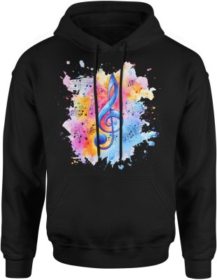 Klucz Wiolinowy Nuty Artystyczna Męska bluza z kapturem