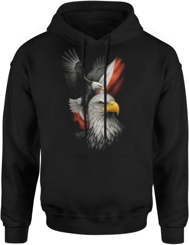 Polska Orzeł Narodowa Ojczyzna Godło Męska bluza z kapturem 