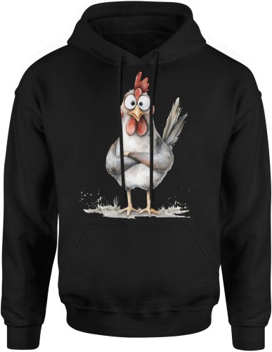 Zabawna Kura Męska bluza z kapturem 