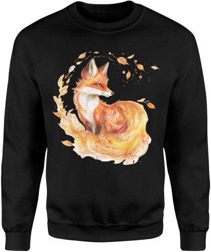 Rudy lis z lisem Męska bluza  