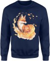 Rudy lis z lisem Męska bluza 