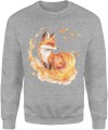Rudy lis z lisem Męska bluza 