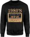 Lata 80 Męska Retro Kaseta Oldschool Muzyka 1980s Męska bluza  