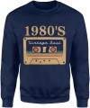 Lata 80 Męska Retro Kaseta Oldschool Muzyka 1980s Męska bluza 