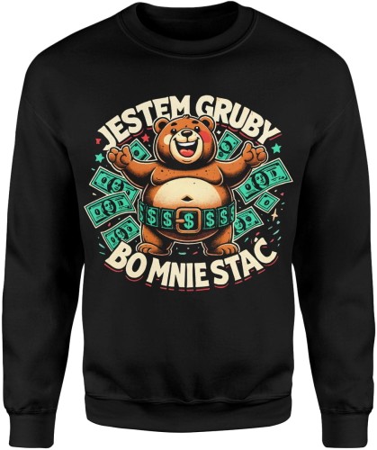 Miś jestem gruby Męska bluza   