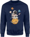 Astronauta Kosmos Kosmos Planety Geek Męska bluza 