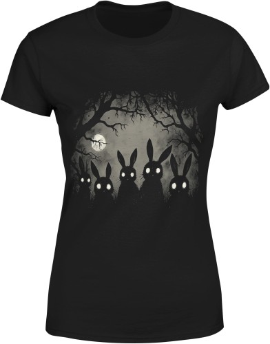 Mroczna Ekipa Królików Damska koszulka color:#000000