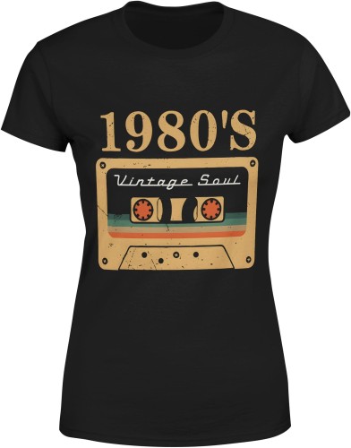 Lata 80 Męska Retro Kaseta Oldschool Muzyka 1980s Damska koszulka 