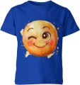 Emoji Buźka Uśmiech Radosna Pozytywna Dziecięca koszulka 