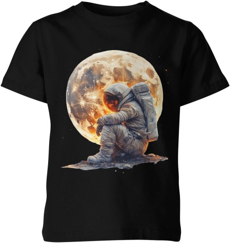 Astronauta Kosmos Księżyc Galaktyka Sci-fi Planeta Dziecięca koszulka 