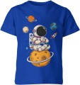 Astronauta Kosmos Kosmos Planety Geek Dziecięca koszulka 