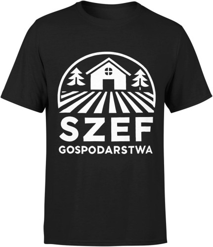 Szef gospodarstwa wiejski klimat praca na wsi Męska koszulka  