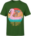 don’t worry be capy kapibara flaming humor chillout drink Męska koszulka 