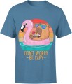 don’t worry be capy kapibara flaming humor chillout drink Męska koszulka 