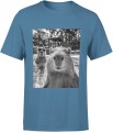 kapibara w basenie mem selfie chill wakacje capybara Męska koszulka 