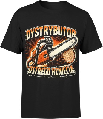 Dystrybutor ostrego rżnięcia koszulka męska z nadrukiem