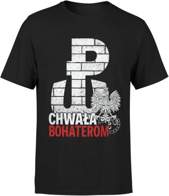 chwała bohaterom Polska walcząca orzeł kotwica Męska koszulka