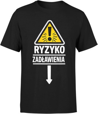 Ryzyko zadławienia koszulka męska z nadrukiem