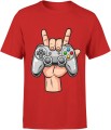 Pad gamer rock hand – kontroler do gier gest rocka Męska koszulka 
