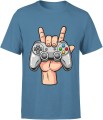 Pad gamer rock hand – kontroler do gier gest rocka Męska koszulka 