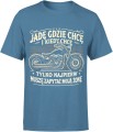 jadę gdzie chcę motor humor motocyklista żona Męska koszulka 