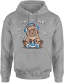 Gracz kapibara gamer Pew Pew z padem Męska bluza z kapturem 