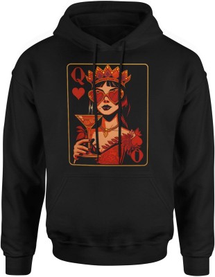 queen of hearts królowa serc karty hazard casino styl vegas Męska bluza z kapturem