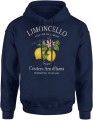 Limoncello cytryny Italia Costiera Amalfitana włoski styl retro lato wakacje Męska bluza z kapturem 