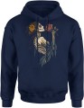 szkielet kobieta róża gothic art romantyczny mrok Męska bluza z kapturem 