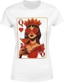 queen of hearts królowa serc karty hazard casino styl vegas Damska koszulka 