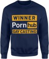 Winner Gay Casting parodia logo humor kontrowersyjny motyw internetowy design viral mem Męska bluza 
