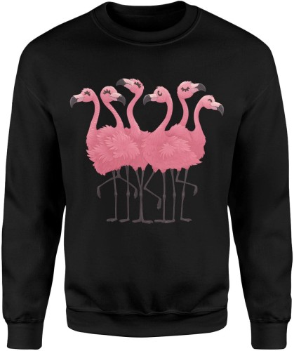 flamingi różowe tropikalny styl plaża egzotyczne ptaki Męska bluza   