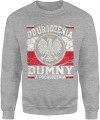 Od urodzenia dumny z pochodzenia orzeł biały Polska flaga Męska bluza 