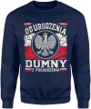 Od urodzenia dumny z pochodzenia orzeł biały Polska flaga Męska bluza 