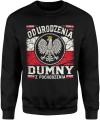 Od urodzenia dumny z pochodzenia orzeł biały Polska flaga Męska bluza  